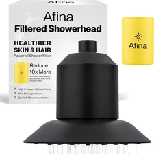 Afina Filtered Shower Head - High Pressure Rain 13blue034, Matte Black 