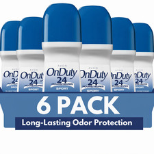 Avon On Duty Sport 24 Hr Roll-On Antiperspirant Deodorant,   2.6 fl oz 6-Pack 