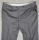 Santorelli NWOT Gray Luxury Serge Romeo Wool Dress Pants Size 50 Unfinished Hem — photo 9