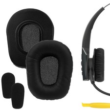 Geekria Protein Leather Ear Pads for BlueParrott B350-XT Headphones Black 