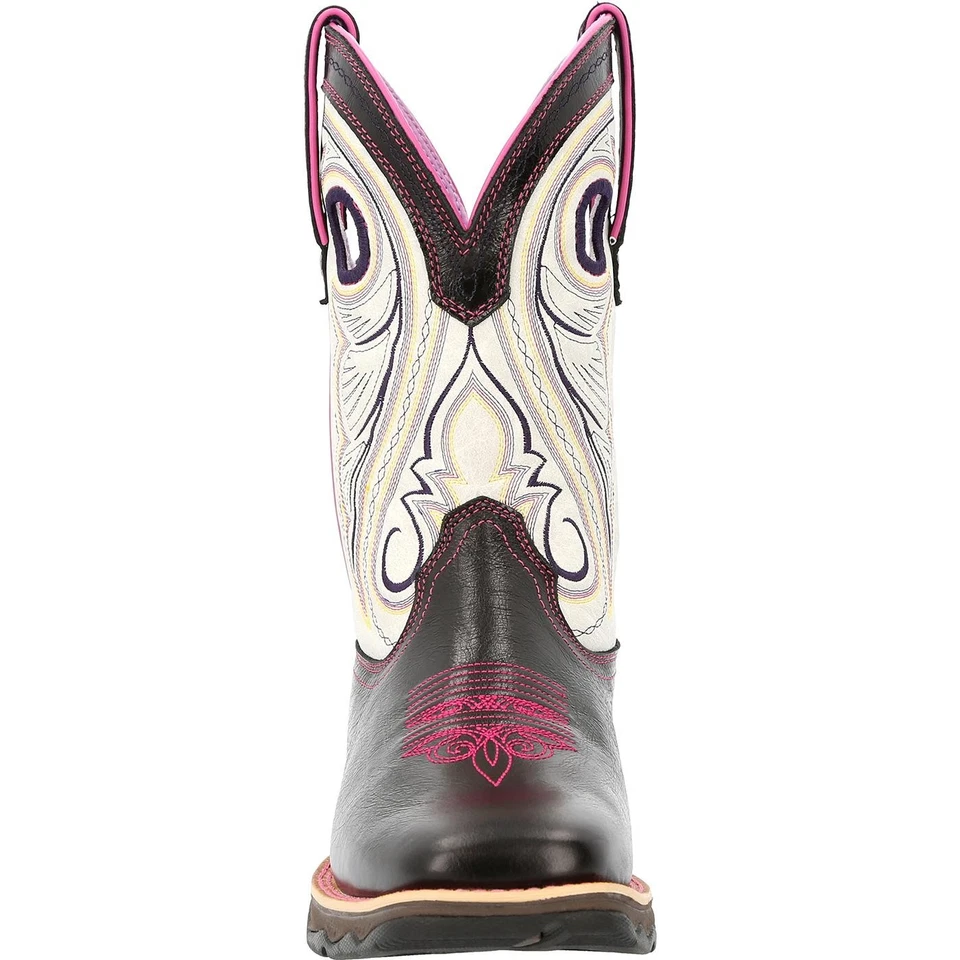 Bota occidental Lady Rebel™ by Durango® Raven blanca y negra para mujer Foto 3 de 4
