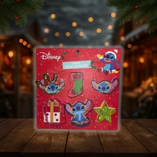 Disney Stitch Cookie Cutter Set 6pcs Christmas Stocking Star Gift Baking Tool