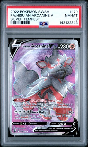 Hisuian Arcanine V graded PSA 8 for sale on eBay