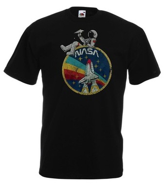 NASA apollo space schwarze T-Shirt Geschenkidee -N/530-SW