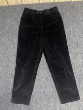 Vintage LL Bean Corduroy Pants Womens 14 Black High Waist Mom Y2K