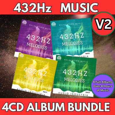432Hz Heilmusik Bundle - 4 CD Bände für Stressabbau, Schlaf & Emotional B