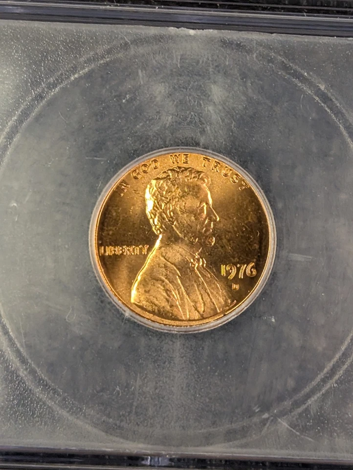 1976 D MS 67+ RD Lincoln Memorial Cent ICG New Austin Hutto Signed White Label - Image 3 of 4