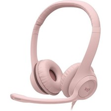 Logitech H390 Wired Headset Pink Noise Cancelling Mic USB-A For PC/Laptop