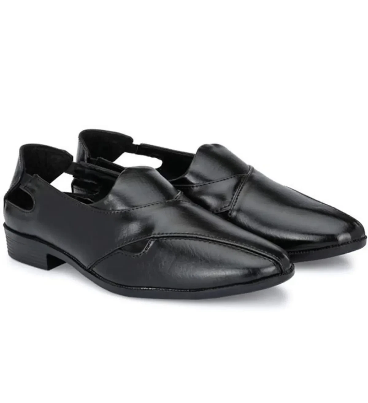 Mens sandal faux leather ethnic jutti UK size 7-11 daily fashion wear black dare