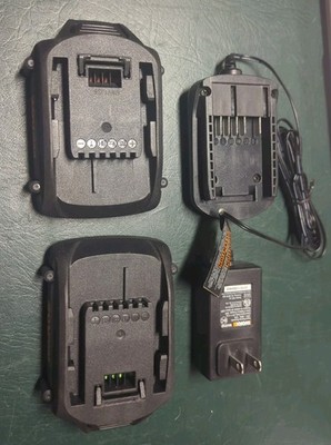 Lot Of 2 - WORX 20V Max Lithium. 2.0 AH Battery W/ Charger