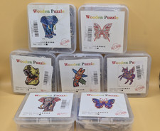 Wooden Puzzle Lot of 7 size A5 elephant butterfly giraffe unicorn dinosaur