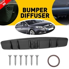 33" Car Rear Bumper Diffuser Spoiler Splitter Wing Trim SET Carbon Fiber Look