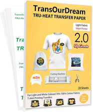 Plancha mejorada sobre papel de transferencia de calor para camisetas plancha