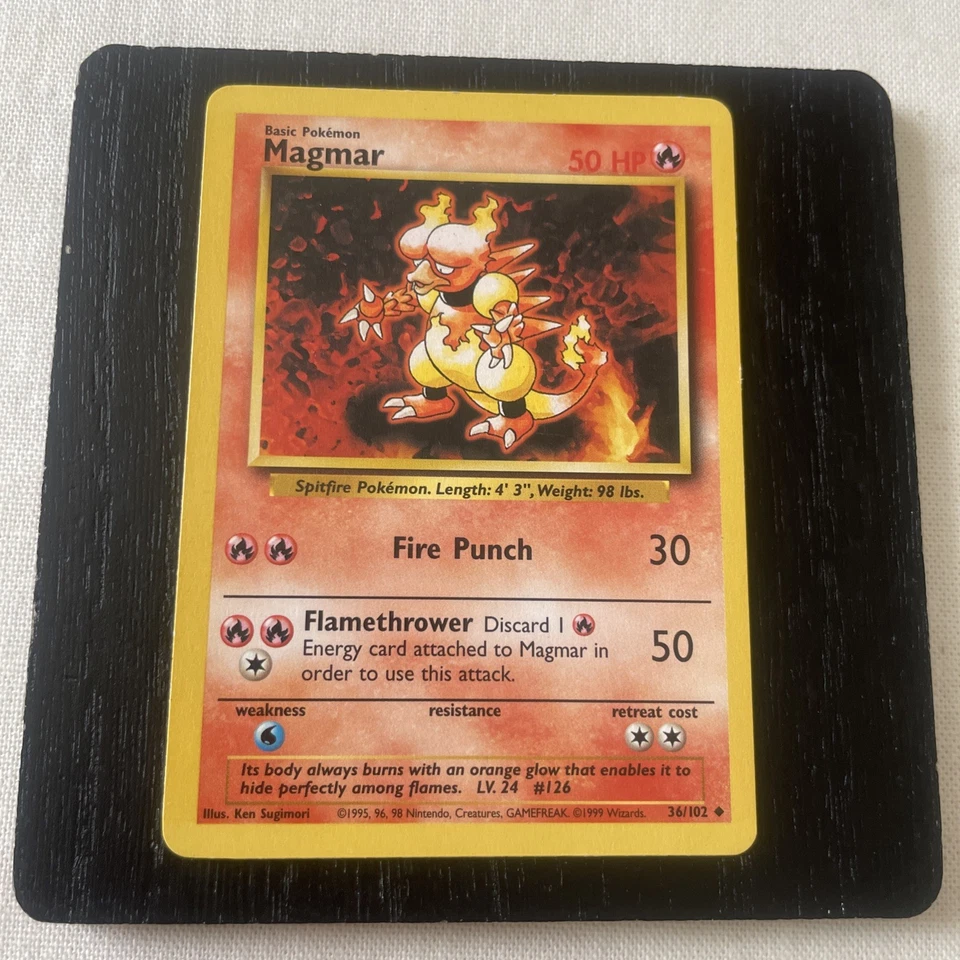 Pokemon Card - Magmar FRENCH 1st Edition Base Set 36/102 Mint WOTC 1999
