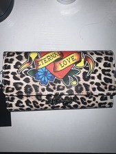 Ed Hardy leopard wallet NWT