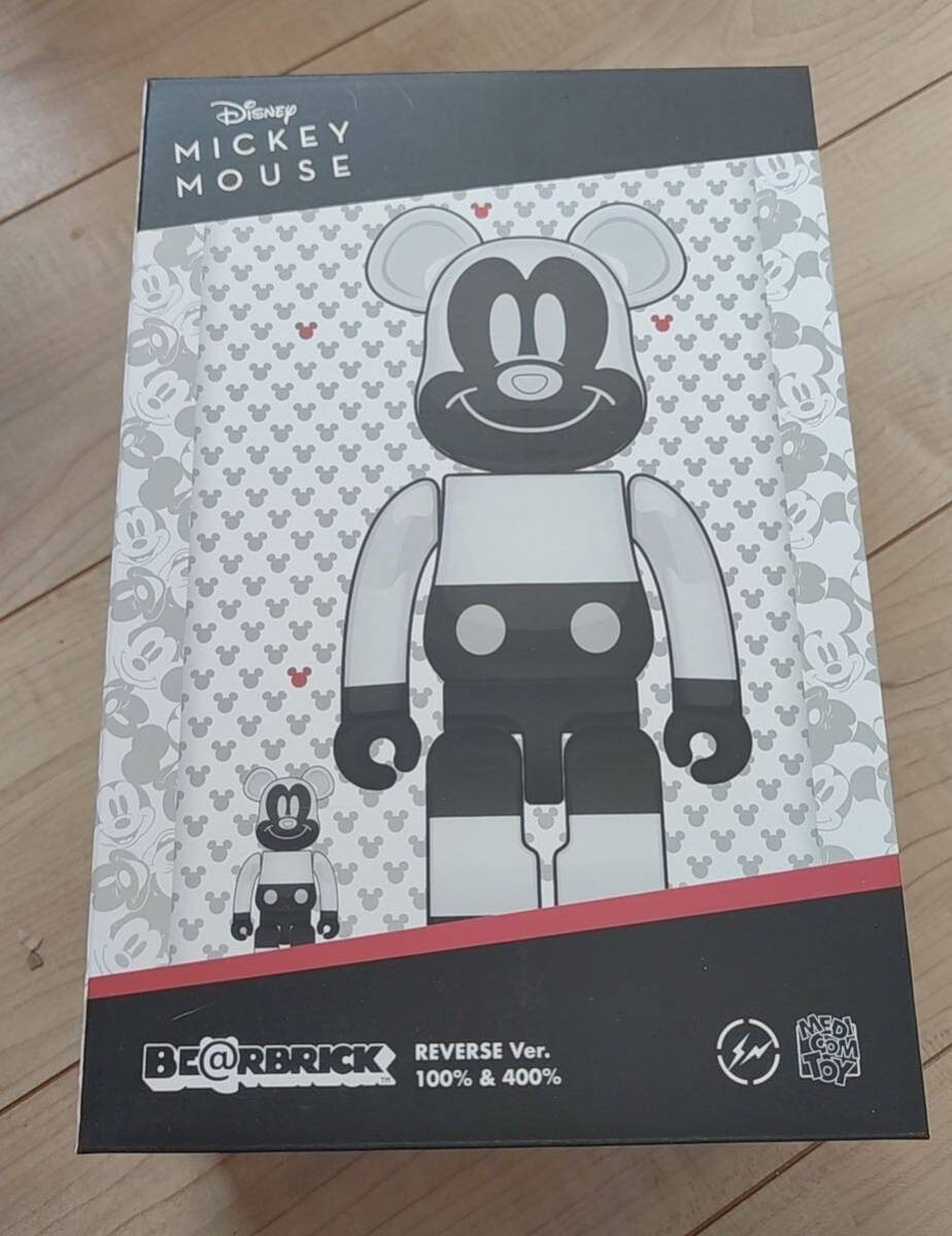BE@RBRICK -  MICKEY MOUSE REVERSE Ver.100％ &amp; 400％ Bearbrick Fragment MICKEY MOUSE 100% & 400% Set REVERSE - US