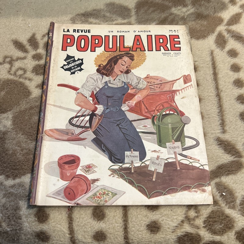 LA REVUE POPULAIRE May 1943 RARE VINTAGE FRENCH QUEBEC MAGAZINE° 