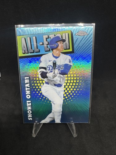 2025 Topps Chrome Shohei Ohtani #CAE-1 All-Etch Blue Refractor Card Dodgers SP