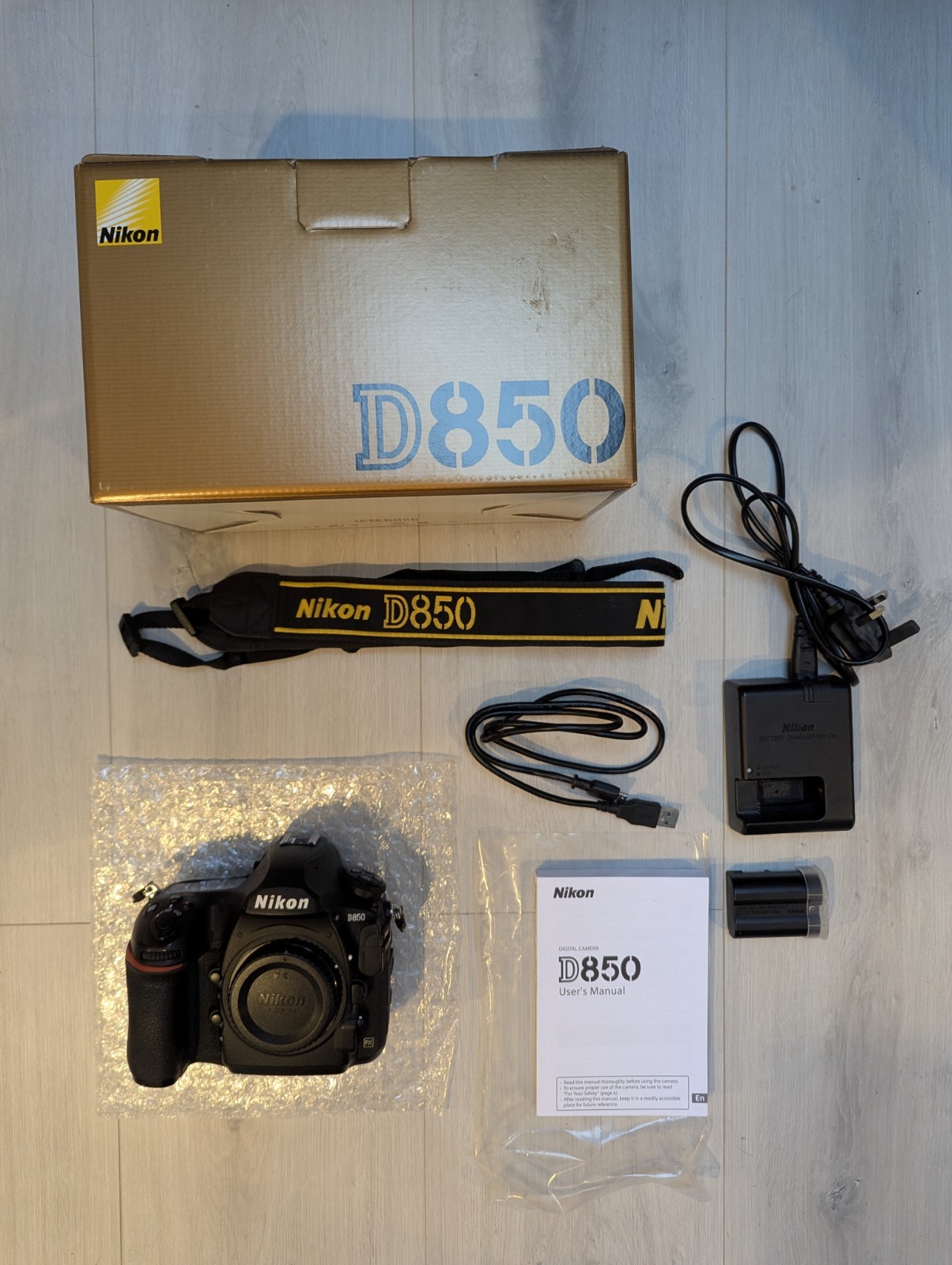 Nikon D850 45.7MP Digital SLR Camera Black Body Only with Accessories