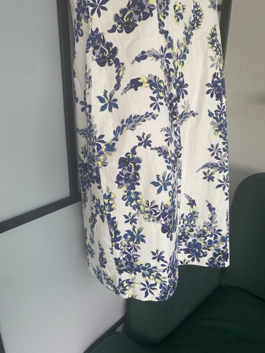 Hobbs Invitiation Blue And Cream Floral Shift Dress Size 12 - Picture 5 of 10