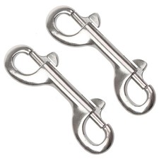 2 Pack 3.5 Inch Stainless Steel Double Ended Bolt Snap Hooks for Dog Leash