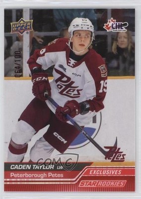 2023-24 Upper Deck CHL Star Rookies Exclusives 64/100 Caden Taylor #372 16uw
