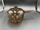 Corning Pyrex Vision Amber 1 Quart 1l Saucepan w/ Pour Spout & V1C Lid