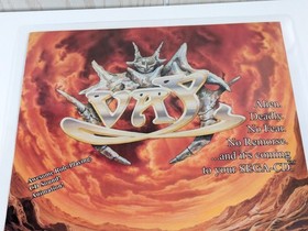 Vay Sega CD 1993 laminated video game ad classic RPG retro collectible Gift