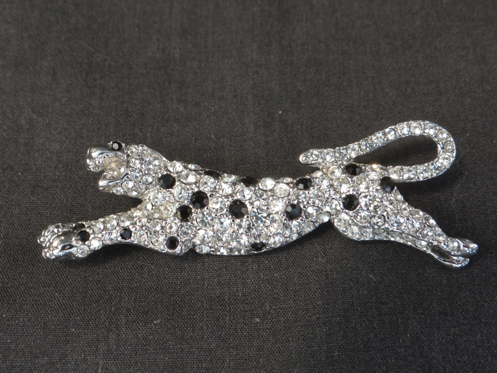 Vtg Panther Cat Brooch Panther Pin Signed KJL Ken… - image 1