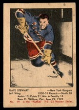 1951-52 Parkhurst VG/EX Gaye Stewart Rookie #99