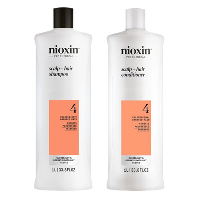 Nioxin System 4 Shampoo 1000ml & Conditioner 1000ml Duo