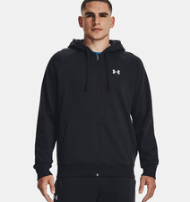 UA Under Armour RIVAL Sweatshirt Jacket Zip Up Hoody - Black - Sz L - NWT