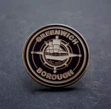 AFC GREENWICH BOROUGH FOOTBALL CLUB BUTTERFLY PIN BADGE