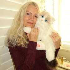 Interactive Robot Cat, Realistic Cat with Lifelike Heartbeats, Purring, Custo...