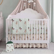 Hahafelt 4 Pieces Crib Bedding Set for Girls and Boys, Soft Baby Bedding Set ...