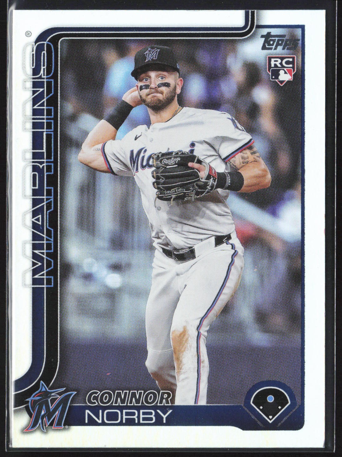 Connor Norby 2025 Topps Rainbow Foil #132 RC Miami Marlins