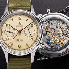 Sugess SEAGULL 1963 38mm Swan neck Glass Chronograph Mechanical Watch SU1963BNTX