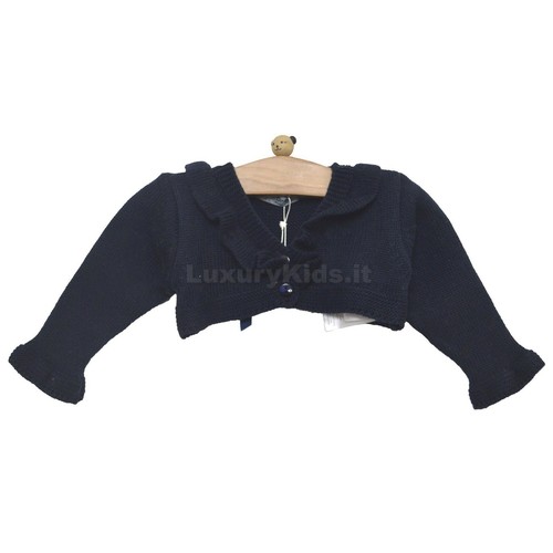 Coprispalle Elegante in Misto Lana Blu con Rouches Per Bambina Dr.Kids 304  | eBay