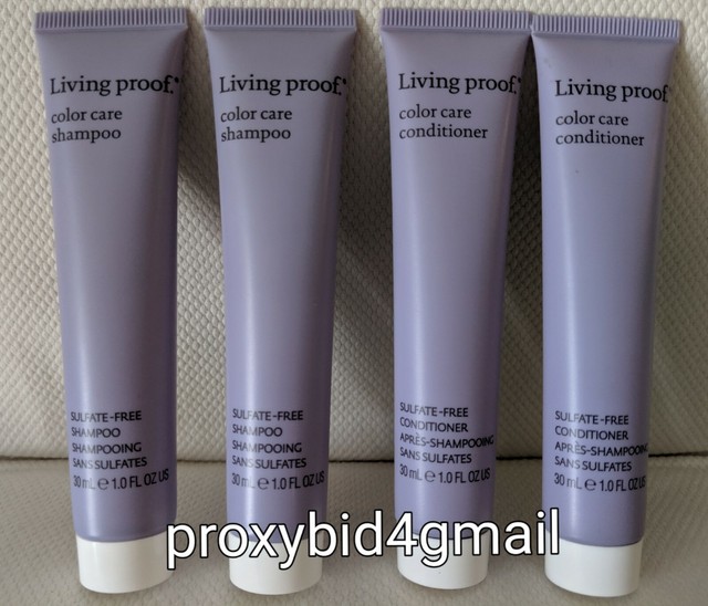 Lot of 4 travel size Living Proof color care shampoo and conditioner eBay