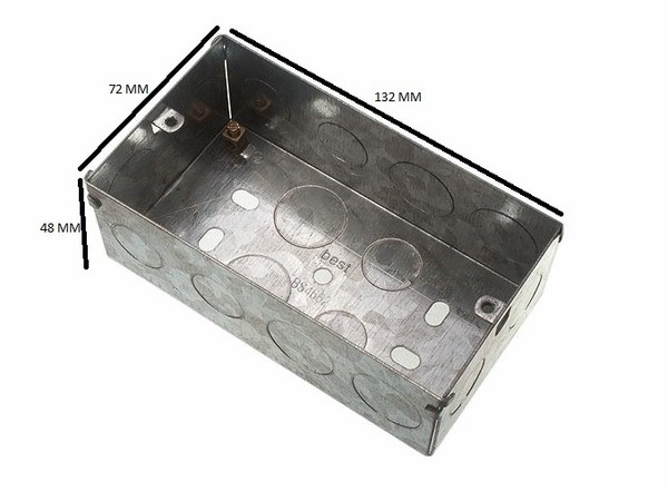 Aufputz MetallgehäUse Elektrische RüCkwand Doppel 2 Fach 47Mm Packung Mit 100-image