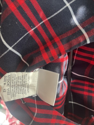 PARKER UNIFORM Girls Sz 12 Red & Blue Plaid Pleated Jumper Dress Private School - Picture 6 of 7