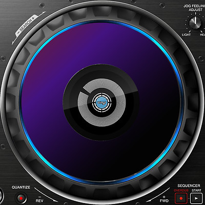 ごちそんぐDJ　Vol①② PIONEER DDJ RZ IRIDESCENT JOG SKIN x 2 - PURPLE/BLACK - 2000 1000