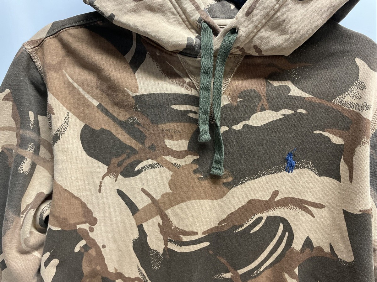 Polo ralph lauren men's camo fleece hoodie on sale