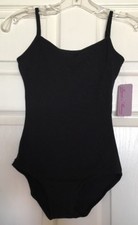 Basic Moves Black Camisole Top Lined Leotard Black Women's Size XS NWT
