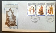 🇬🇧 FIJI - Silver Jubilee 1977 Queen FDC COVER 👑