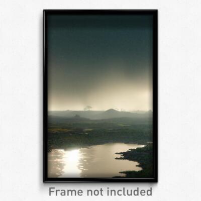 Pixel Art Poster - Murky Landscape (8 Bit Psychedelic Trippy Video Game Print)