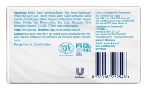 2x Dove Sanftes Peeling Beauty Creme Riegel 4 X 90g (8 Seifen Total) - Bild 3 von 3