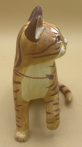 Pegatina Original Vintage Enesco Tyber Cat Naranja Rayas Gato Tabby 1997 - Imagen 4 de 5