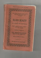 BLACK BEAUTY. By Anna Sewell: 1890 Edition: American Humane Education Society