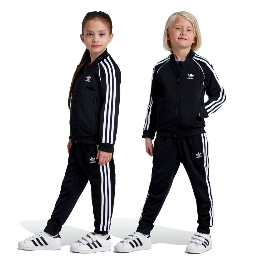 Size M- Adidas Originals Unisex Kids Adicolor Jumpsuit, Black/White.